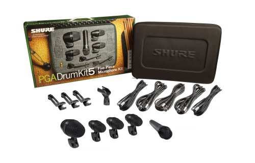Shure PGADRUMKIT5 5 Piece Microphone Set For Drum Kit