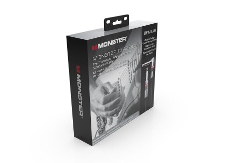 Monster CLAS-I-21AWW Prolink Monster Classic 1/4" Instrument Cable. 21 ft - Right Angle to Straight