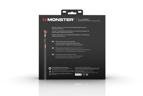 Monster CLAS-I-21AWW Prolink Monster Classic 1/4" Instrument Cable. 21 ft - Right Angle to Straight