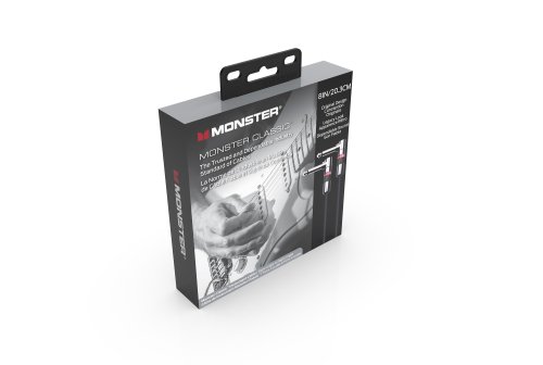 Monster CLAS-I-0.75DAWW Prolink Monster Classic 1/4" Instrument Cable. 8 in - Right Angle to Same