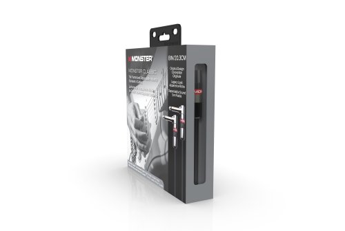 Monster CLAS-I-0.75DAWW Prolink Monster Classic 1/4" Instrument Cable. 8 in - Right Angle to Same