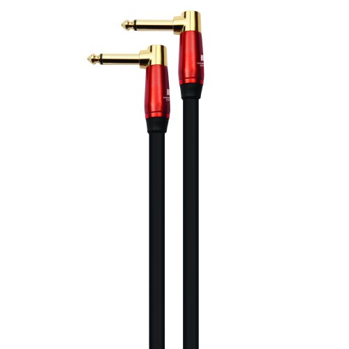 Monster MACST2-0.75DAWW Prolink Acoustic 1/4″ Instrument Cable. 8 in - Right Angle to Right Angle