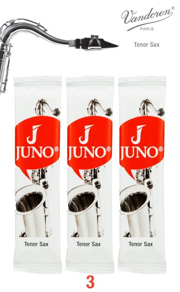 JUNO JSR713/3 Tenor Saxophone Reeds #3. (3 Reed Card)