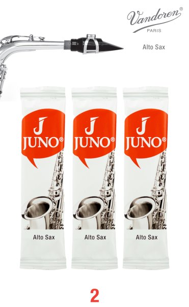 JUNO JR612/3 Alto Saxophone Reeds #2. (3 Reed Card)