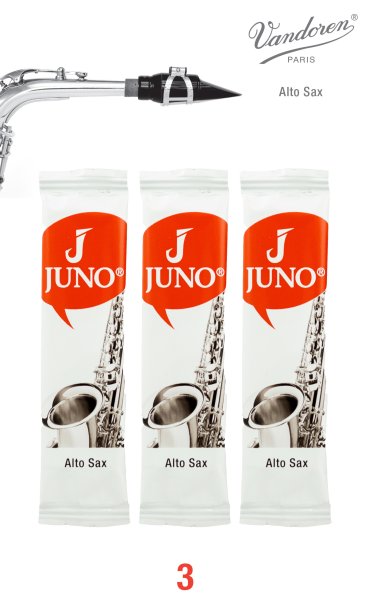 JUNO JSR613/3 Alto Saxophone Reeds #3. (3 Reed Card)
