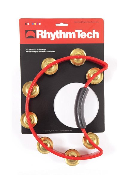 Rhythm Tech RT1031 Tambourine. Red with Brass Jingles