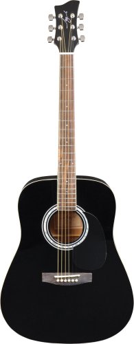 Jay Turser JJ45-PAK-BK-A Jay Jr Series 3/4 Size Dreadnought Acoustic Guitar Pack. Black