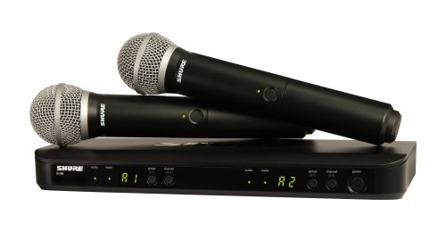 Shure BLX288/PG48 Wireless Dual Vocal System with Two PG58 Handheld Transmitters. H9 Band