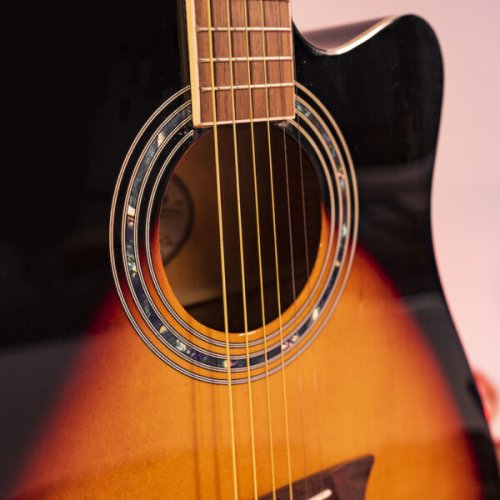 Washburn WA90CEVSB Dreadnought Acoustic Electric Guitar. Tobacco Burst