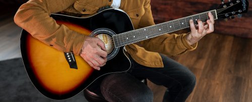 Washburn WA90CEVSB Dreadnought Acoustic Electric Guitar. Tobacco Burst