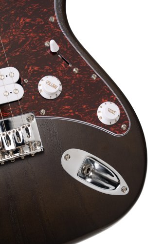 Cort G100 HH G Series Double Cutaway Electric Guitar. Open Pore Walnut