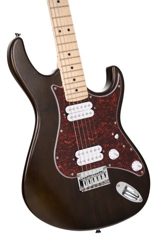 Cort G100 HH G Series Double Cutaway Electric Guitar. Open Pore Walnut