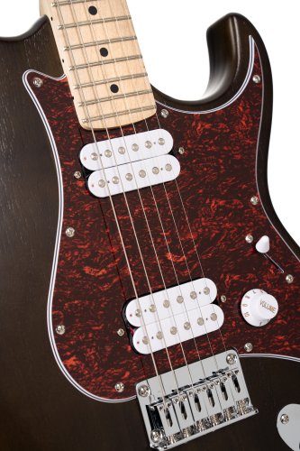 Cort G100 HH G Series Double Cutaway Electric Guitar. Open Pore Walnut