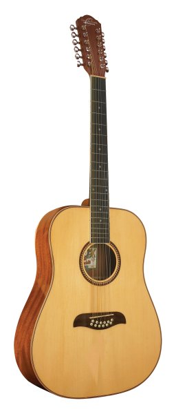 Oscar Schmidt OD312-A Dreadnought (12 String) Acoustic Guitar. Natural Spruce