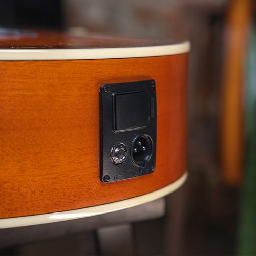 Washburn EA15 Festival Series Mini Jumbo Cutaway Acoustic Electric Guitar. Ice Tea Burst