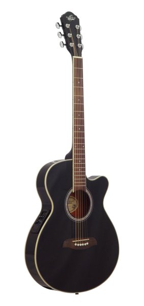 Oscar Schmidt OG8CEB-A Folk Cutaway Acoustic Electric Guitar. Black