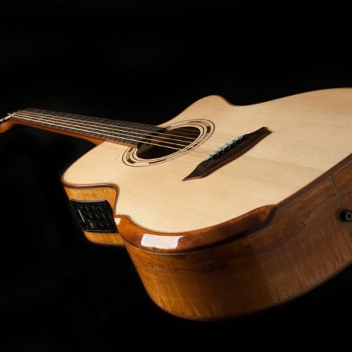 Washburn G66SCE Comfort Deluxe 66 Auditorium Cutaway Acoustic Electic Guitar. Spalted Maple