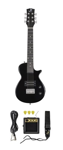 J Reynolds JRPKLPBK Mini Electric Guitar Pack. Black