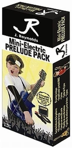 J Reynolds JRPKLPSBL Mini Electric Guitar Pack. Sparkle Blue