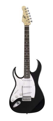 J Reynolds JR6LB Left-Handed Electric Guitar. Black