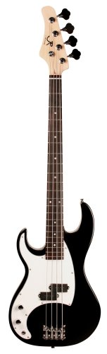 J Reynolds JR7B Left-Handed Electric Bass. Black