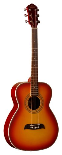 Oscar Schmidt OF2CS-A Folk Acoustic Guitar. Cherry Sunburst