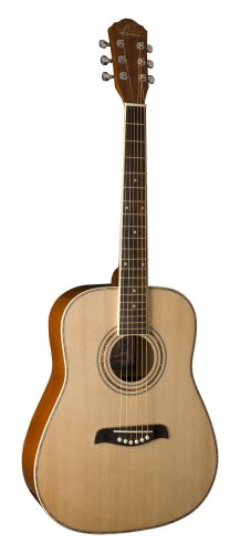 Oscar Schmidt OG1LH-A 3/4 Dreadnought Left-Handed Acoustic Guitar. Natural Spruce