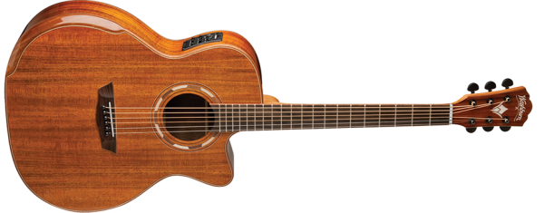 Washburn G55CE Comfort Deluxe 55 Series Grand Auditorium Cutaway Acoustic Electric Guitar. Koa