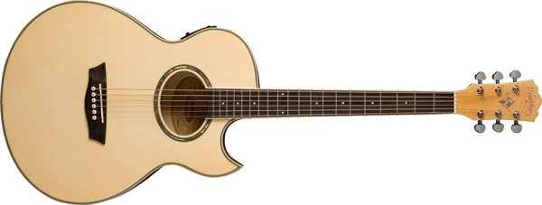 Washburn EA20 Festival Series Cutaway Acoustic Electric Guitar. Natural