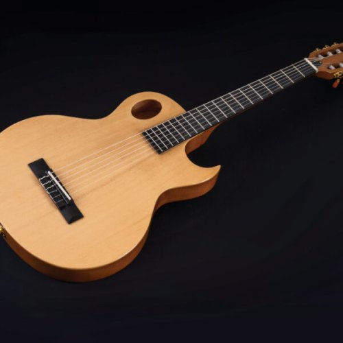 Washburn EACT42S Festival Series Nylon String Cutaway Classical Acoustic Electric Guitar. Natural