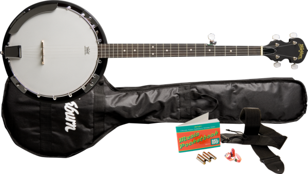 Washburn B8 Pack Americana Series (5 String) Banjo Pack. Natural