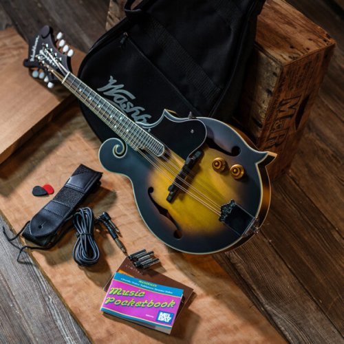 Washburn M3E Pack American Series F-Style Mandolin Pack. Sunburst