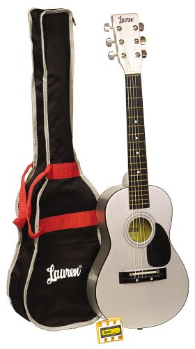 Lauren LAPKMSL 30″ Acoustic Guitar Package. Silver