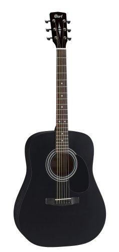 Cort AD810BKS Standard Series Acoustic Dreadnought Guitar. Black Satin