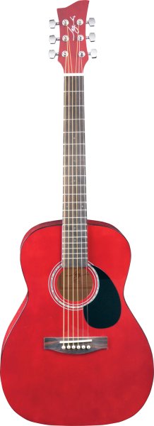 Jay Turser JJ43-TR-A Jay-Jr Series 3/4 Size Dreadnought Acoustic Guitar. Trans Red