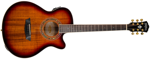 Washburn EA55G-A Festival Series Cutaway Acoustic/Electric Guitar. Koa Burst
