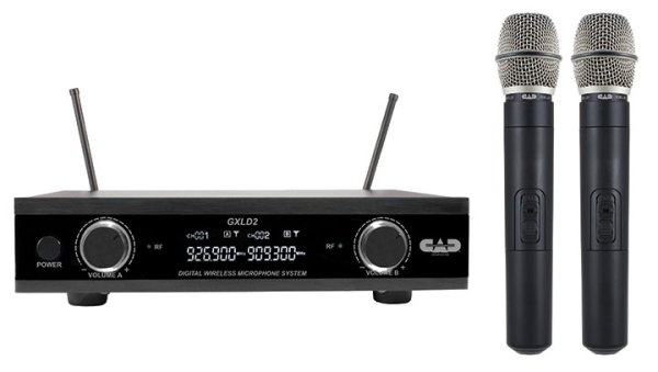 CAD Audio GXLD2HHAI Dual Channel Dual Handset Wireless Microphone System. AI Frequency