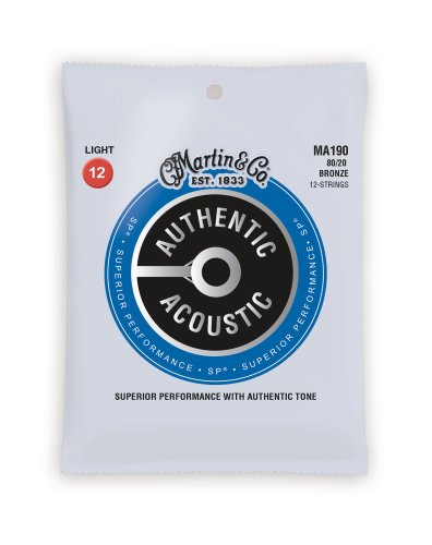 Martin MA190 Authentic Acoustic SP 80/20 Bronze Light (12 String). 12,12-54,30