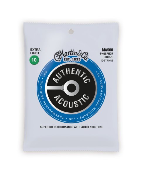 Martin MA500 Authentic Acoustic SP 92/8 Phosphor Bronze Extra Light (12 String). 10,10-47,27