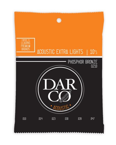 Martin D210 Darco Acoustic 92/8 Phosphor Bronze Extra Light Guitar Strings. 10-47