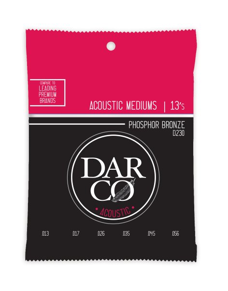Martin D230 Darco Acoustic 98/2 Phosphor Bronze Medium Guitar Strings. 13-56