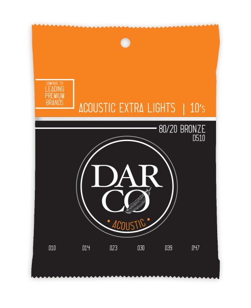 Martin D510 Darco Acoustic 80/20 Bronze Extra Light Guitar Strings. 10-47