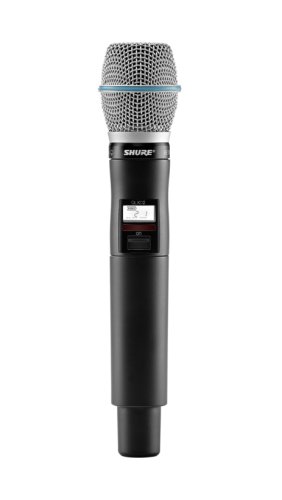 Shure QLXD2/B87C-J50A Handheld Transmitter with Beat 87C Capsule. J50 Band (572-616 MHz)