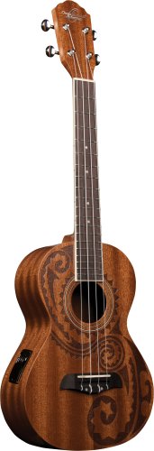 Oscar Schmidt OU2TETAT-A Tenor Ukulele W/Pre Amp. Natural Mahogany Maori