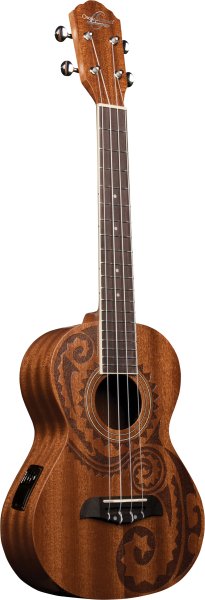 Oscar Schmidt OU2TETAT-A Tenor Ukulele W/Pre Amp. Natural Mahogany Maori