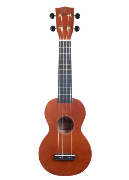 Mahalo MR1-TBR-PK Rainbow Soprano Ukulele Package. Trans Brown