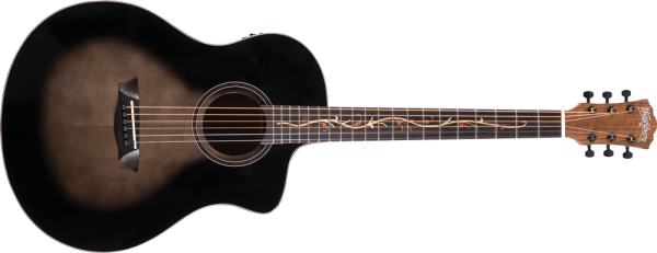Washburn VITE S9V Bella Tono Studio Cutaway Acoustic Electric Guitar. Gloss Charcoal Burst