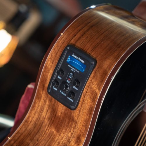 Washburn VITE S9V Bella Tono Studio Cutaway Acoustic Electric Guitar. Gloss Charcoal Burst