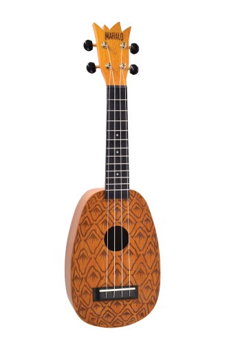 Mahalo ME1-P Pineapple Soprano Ukulele. Laser Engraved