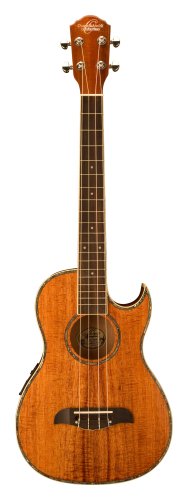 Oscar Schmidt OU55CE-R Cutaway Barritone Ukulele W/Pre Amp. Natural Koa